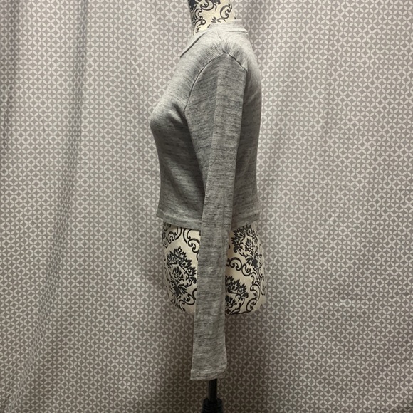 H&M Womens Grey Basic Long Sleeve Selena Gomez Taylor Swift Ins Sweater Top Sm - Picture 5 of 9